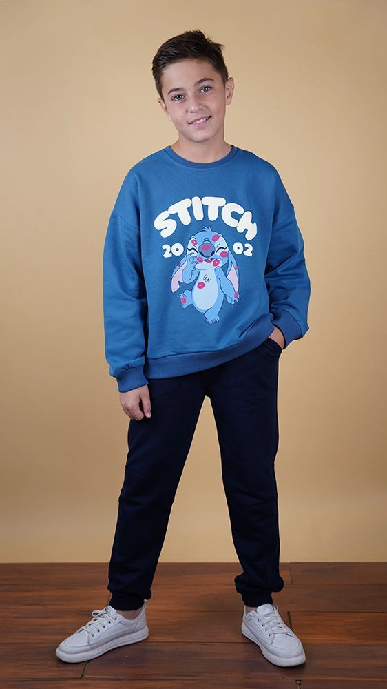 تیشرت پسرانه 45527C08 برندس آبی نفتی (2) تیشرت پسرانه 45527 - Image 1