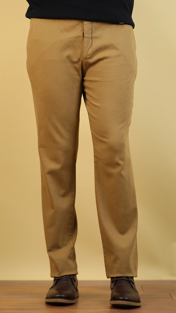 شلوار کتان مردانه 50085 برندس قهوه ای روشن (1) شلوار کتان مردانه 50085 - Image 1