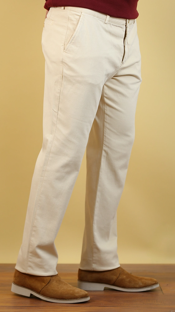 شلوار کتان مردانه 50085 برندس کرم روشن (1) شلوار کتان مردانه 50085 - Image 1