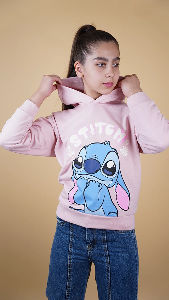 هودی دخترانه 45526 برندس صورتی (2) هودی دخترانه 45526 - Image 1