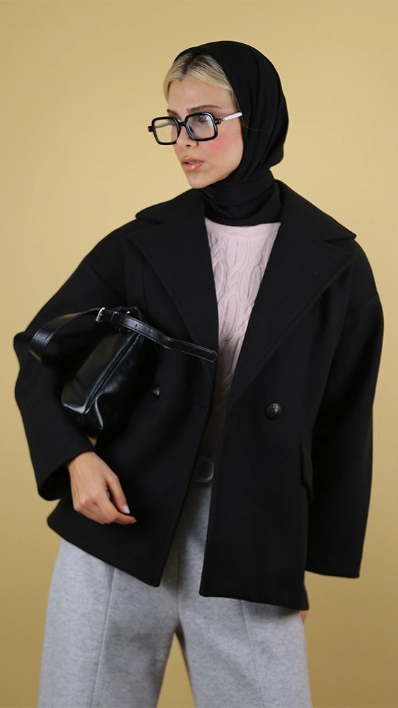 پالتو زنانه 70182 برندس مشکی (6) پالتو زنانه 70182 - Image 1