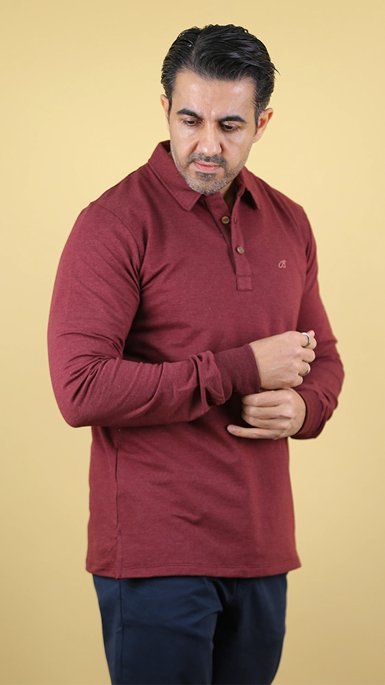 پولوشرت زمستانه مردانه 70090 برندس زرشکی (1) پولوشرت زمستانه مردانه 70090 - Image 1