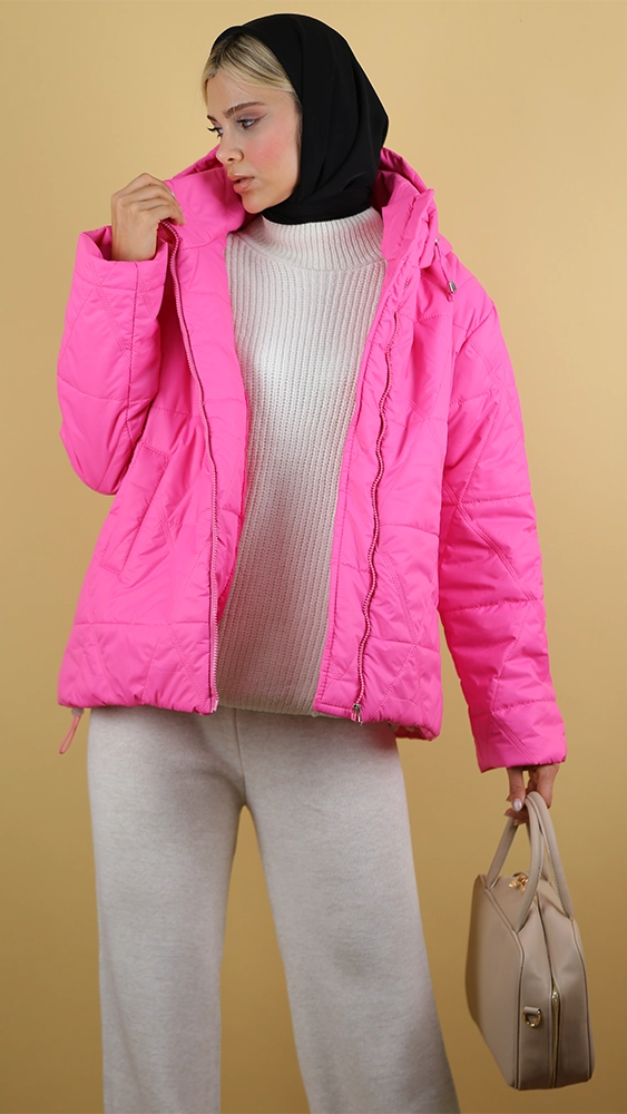 کاپشن زنانه 80120 برندس صورتی (10) کاپشن زنانه 80120 - Image 1