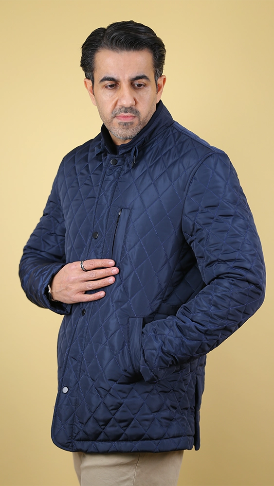 کاپشن مردانه 70043 برندس سورمه ای (3) کاپشن مردانه 70043 - Image 1