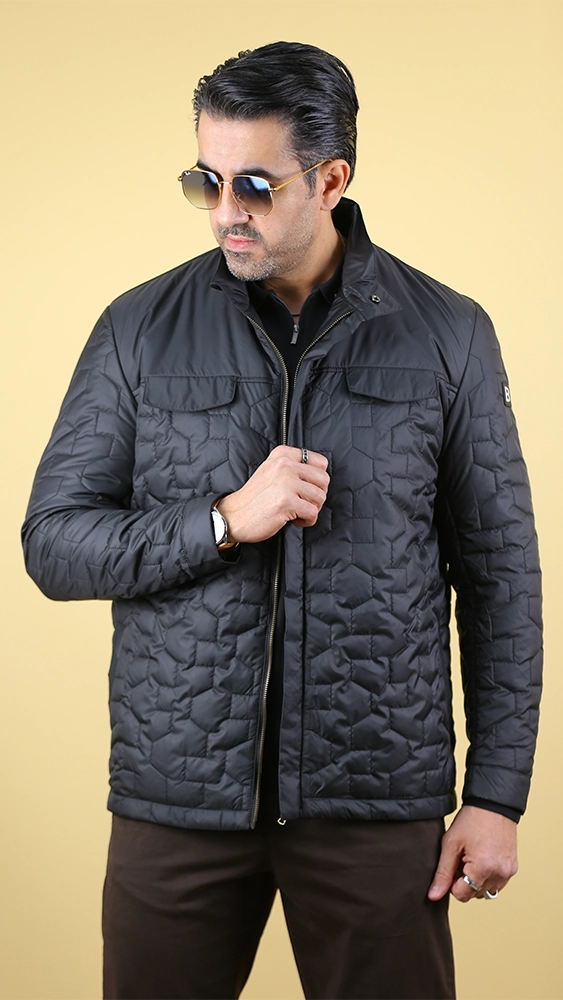 کاپشن مردانه 70045 برندس مشکی (1) کاپشن مردانه 70045 - Image 1