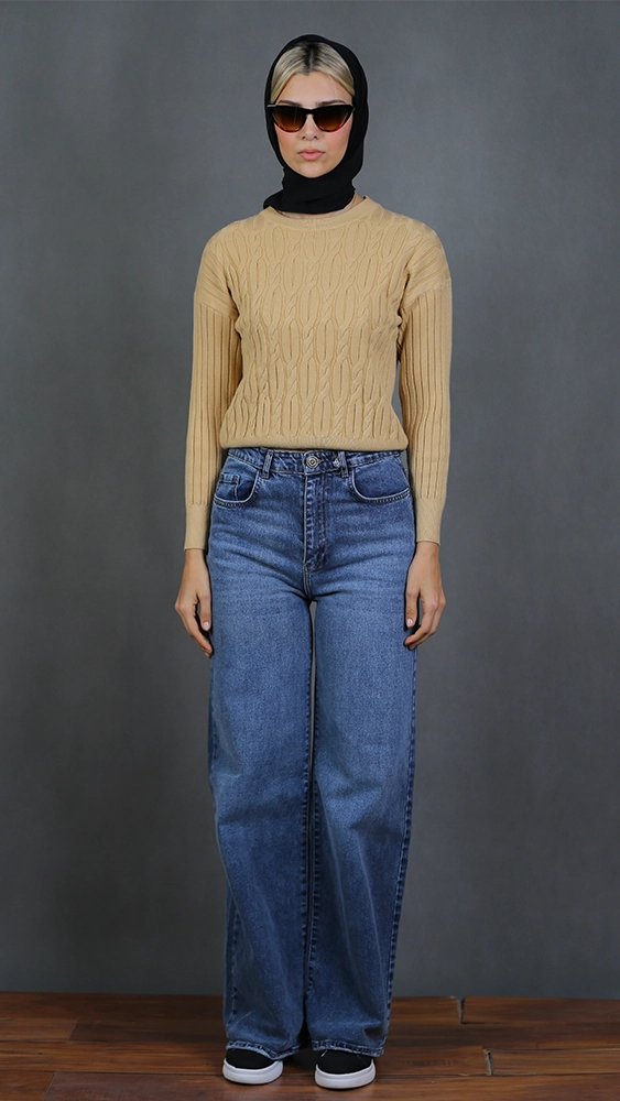 بافت زنانه H03 برندس کرم (1) بافت زنانه H03 - Image 1