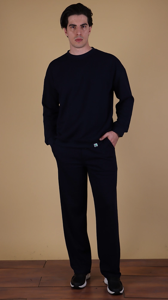 ست ورزشی مردانه 200058 سورمه ای (1) ست ورزشی مردانه 200058 - Image 1