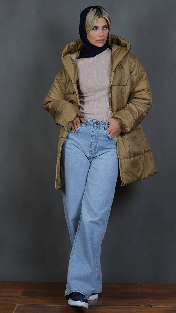 کاپشن زنانه 80131 برندس کرم (6) کاپشن زنانه 80131 - Image 1