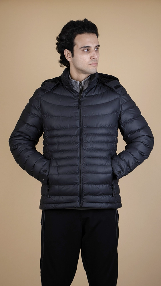 کاپشن ورزشی مردانه 400071 برندس مشکی (2) کاپشن ورزشی مردانه 400071 - Image 1