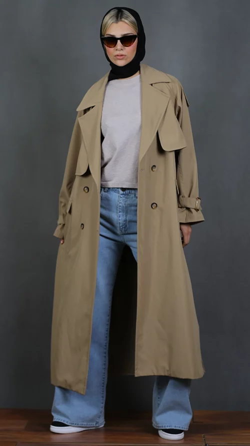 بارانی زنانه 40187 کرم برندس (4)