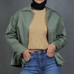 بارانی زنانه 40195 زیتونی برندس (5)