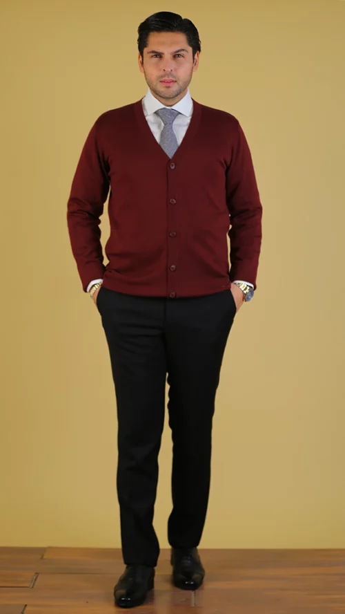 بافت مردانه SH44 زرشکی برندس (2)