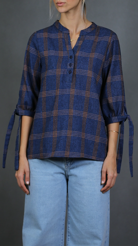 شومیز زنانه H04 آبی نفتی برندس (3) شومیز زنانه H04 آبی نفتی برندس (3)