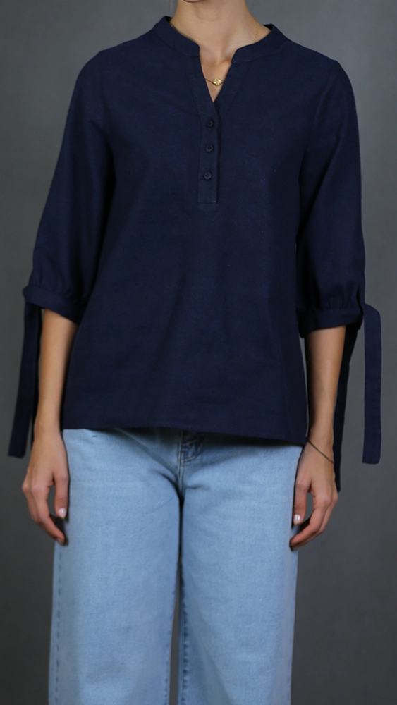 شومیز زنانه H04 سورمه ای برندس (2) شومیز زنانه H04 سورمه ای برندس (2)