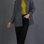 پالتو زنانه H01 ذغالی برندس (5)