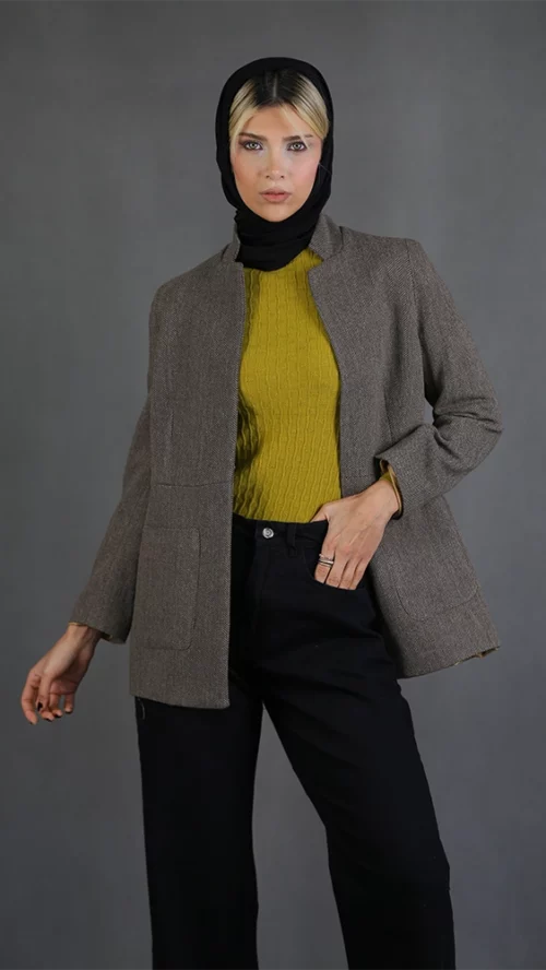 پالتو زنانه H01 کرم برندس (6)