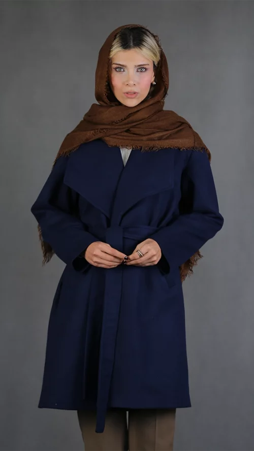 پالتو زنانه H12 سورمه ای زنانه (3)