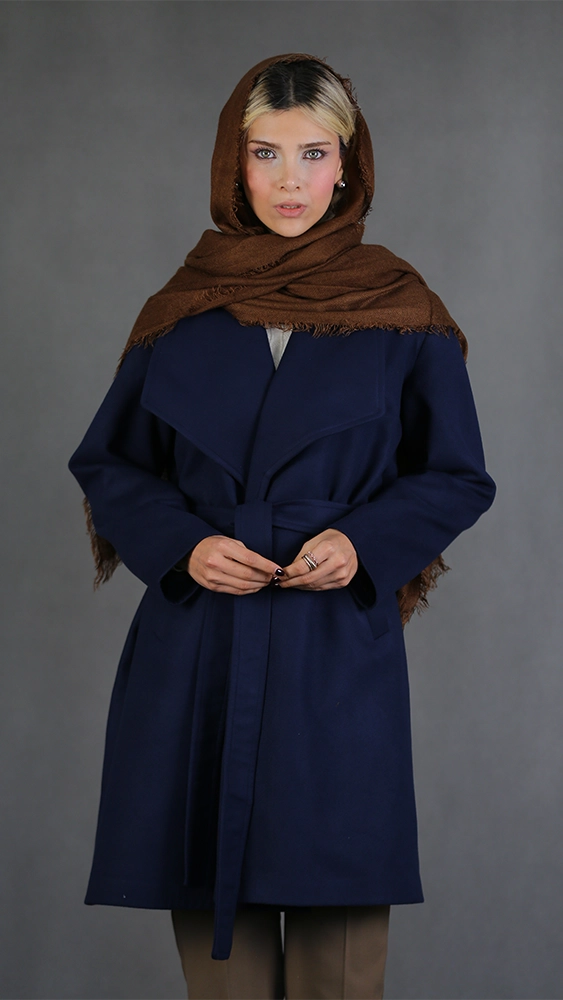 پالتو زنانه H12 سورمه ای زنانه (3) پالتو زنانه H12 سورمه ای زنانه (3)