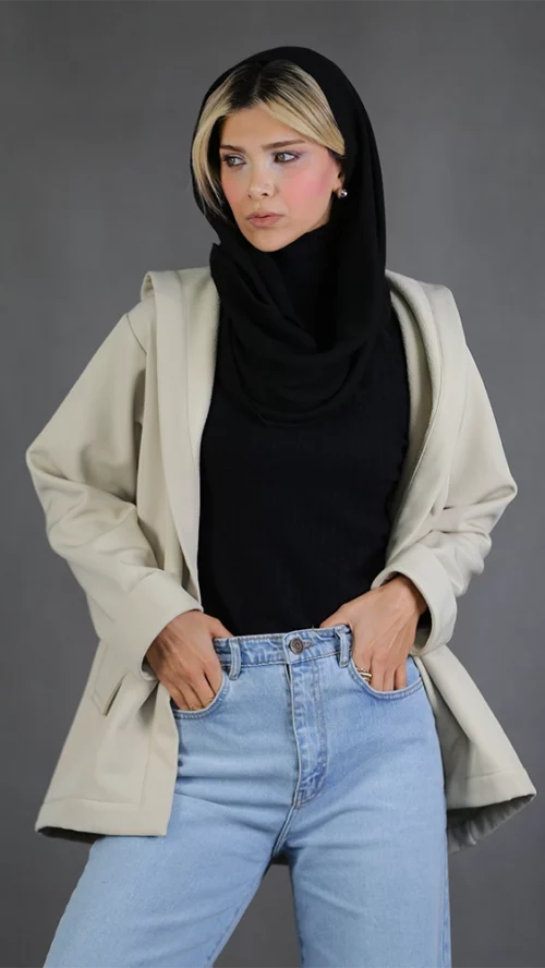 پالتو زنانه H16 کرم برندس (6)