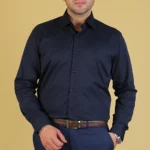 پیراهن مردانه 60456 سورمه ای برندس (3)