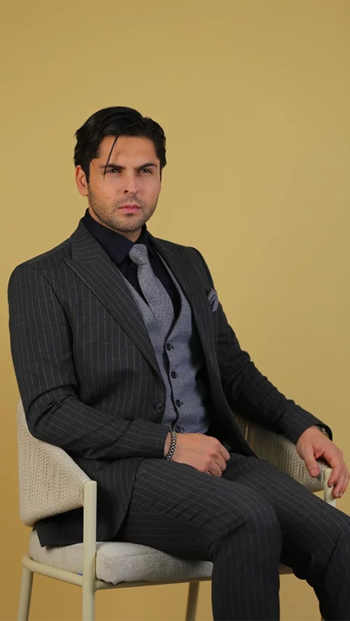 کت و شلوار و ژیله مردانه 256 ذغالی برندس (8)