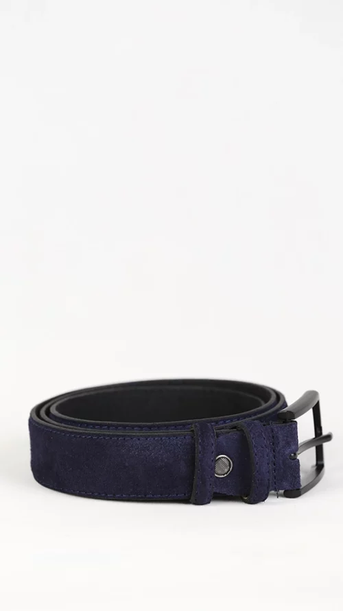 کمربند چرم مردانه 3602 سورمه ای برندس