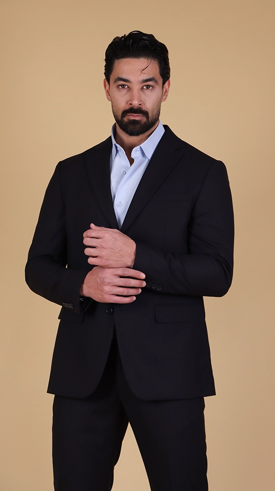 کت و شلوار 81196 برندس مشکی (3) کت و شلوار مردانه 81196 - Image 1